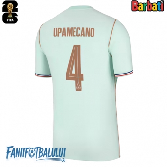 Franța Dayot Upamecano #4 Tricou Fotbal Replică Mondial 2026 Barbati Deplasare